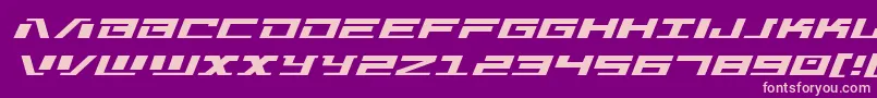Warmachinexpand-fontti – vaaleanpunaiset fontit violetilla taustalla