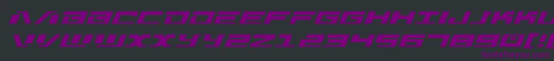Czcionka Warmachinexpand – fioletowe czcionki na czarnym tle