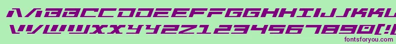 Warmachinexpand Font – Purple Fonts on Green Background