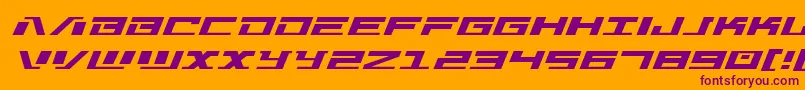 Шрифт Warmachinexpand – фиолетовые шрифты на оранжевом фоне