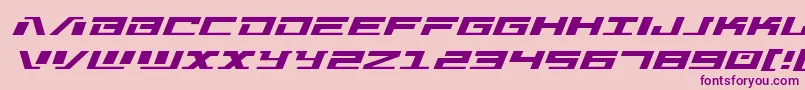 フォントWarmachinexpand – ピンクの背景に紫のフォント
