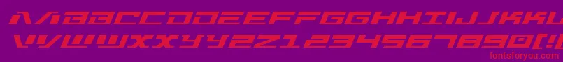 フォントWarmachinexpand – 紫の背景に赤い文字