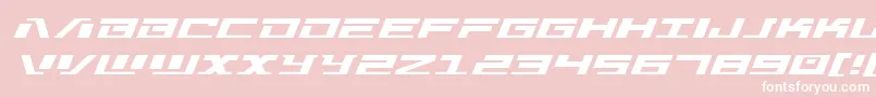 Warmachinexpand-fontti – valkoiset fontit vaaleanpunaisella taustalla