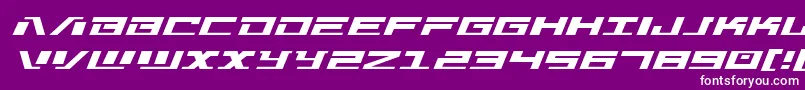 フォントWarmachinexpand – 紫の背景に白い文字