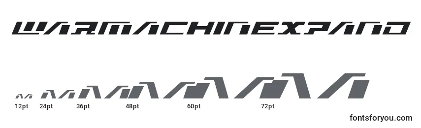 Размеры шрифта Warmachinexpand