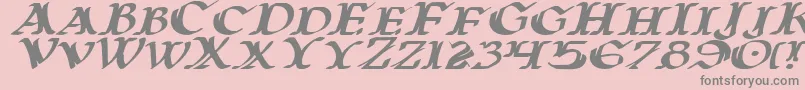 Warasgardei Font – Gray Fonts on Pink Background