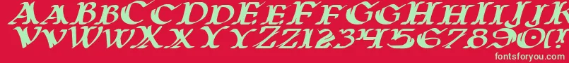 Warasgardei Font – Green Fonts on Red Background