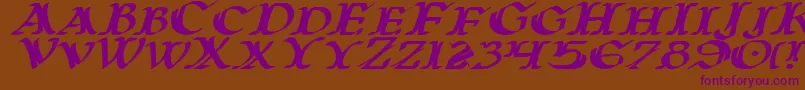 Warasgardei Font – Purple Fonts on Brown Background