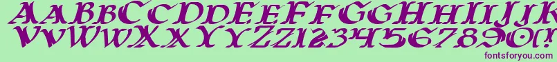 Warasgardei Font – Purple Fonts on Green Background