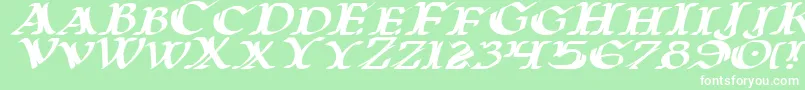 Warasgardei Font – White Fonts on Green Background