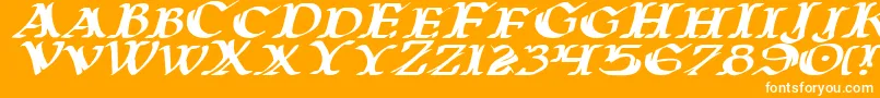 Warasgardei Font – White Fonts on Orange Background