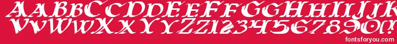 Warasgardei Font – White Fonts on Red Background