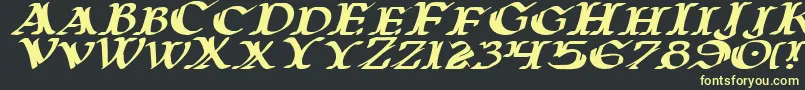 Warasgardei Font – Yellow Fonts on Black Background