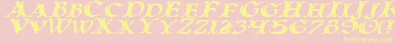 Warasgardei Font – Yellow Fonts on Pink Background