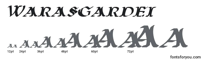 Размеры шрифта Warasgardei