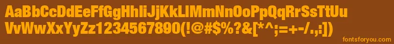 ContextRepriseExtrablackSsiExtraBlack Font – Orange Fonts on Brown Background