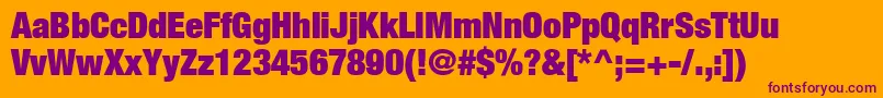 ContextRepriseExtrablackSsiExtraBlack Font – Purple Fonts on Orange Background