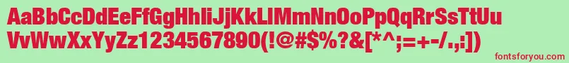 ContextRepriseExtrablackSsiExtraBlack Font – Red Fonts on Green Background