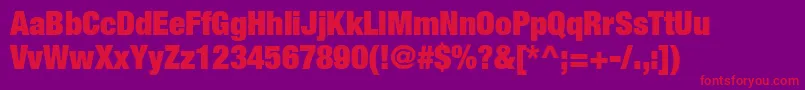 フォントContextRepriseExtrablackSsiExtraBlack – 紫の背景に赤い文字