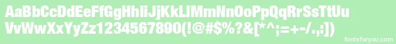 ContextRepriseExtrablackSsiExtraBlack Font – White Fonts on Green Background
