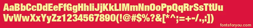 ContextRepriseExtrablackSsiExtraBlack Font – Yellow Fonts on Red Background