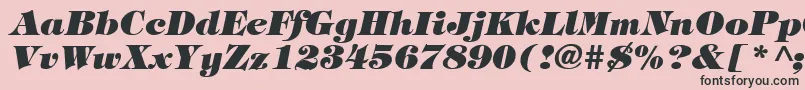 TiffanyHeavyItalic-Schriftart – Schwarze Schriften auf rosa Hintergrund