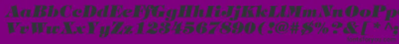 TiffanyHeavyItalic Font – Black Fonts on Purple Background