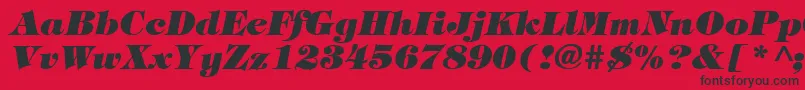 fuente TiffanyHeavyItalic – Fuentes Negras Sobre Fondo Rojo