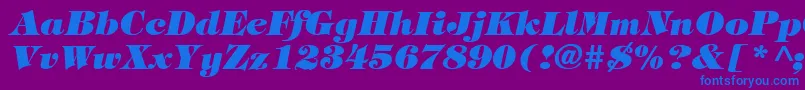 Police TiffanyHeavyItalic – polices bleues sur fond violet