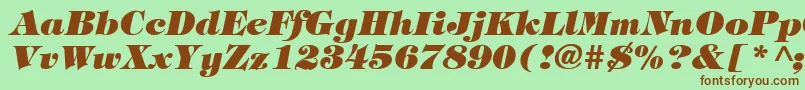 TiffanyHeavyItalic Font – Brown Fonts on Green Background