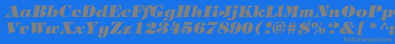 TiffanyHeavyItalic Font – Gray Fonts on Blue Background