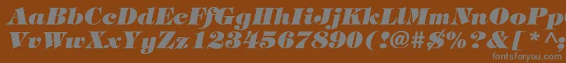 Police TiffanyHeavyItalic – polices grises sur fond brun