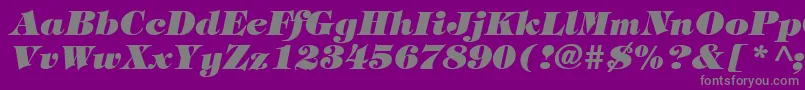 TiffanyHeavyItalic Font – Gray Fonts on Purple Background