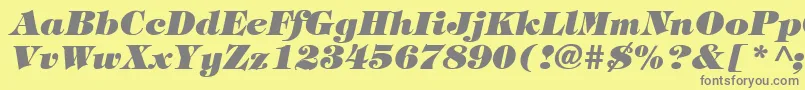 TiffanyHeavyItalic Font – Gray Fonts on Yellow Background