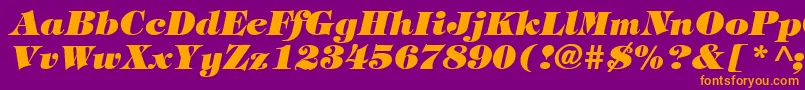 TiffanyHeavyItalic Font – Orange Fonts on Purple Background