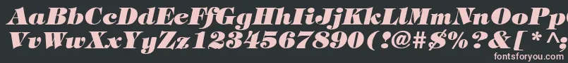 TiffanyHeavyItalic Font – Pink Fonts on Black Background
