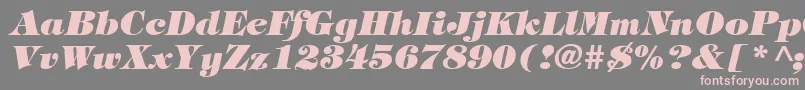 TiffanyHeavyItalic Font – Pink Fonts on Gray Background