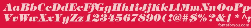 TiffanyHeavyItalic-Schriftart – Rosa Schriften auf rotem Hintergrund