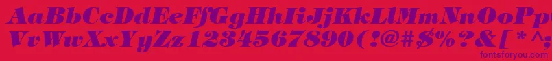 TiffanyHeavyItalic-fontti – violetit fontit punaisella taustalla