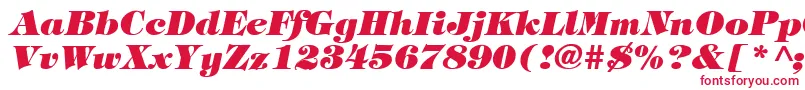 Шрифт TiffanyHeavyItalic – красные шрифты на белом фоне