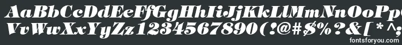 Czcionka TiffanyHeavyItalic – białe czcionki