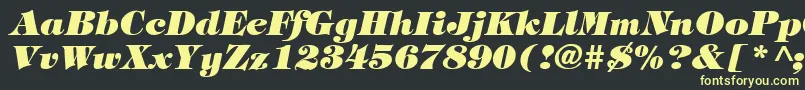 TiffanyHeavyItalic Font – Yellow Fonts on Black Background
