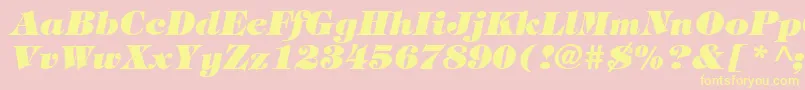 TiffanyHeavyItalic Font – Yellow Fonts on Pink Background