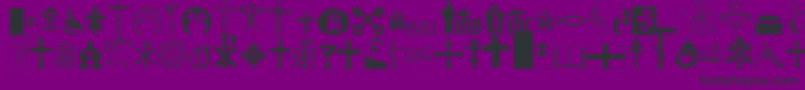 Шрифт Christ22 – чёрные шрифты на фиолетовом фоне