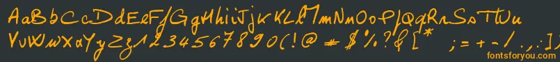 Шрифт Georges – оранжевые шрифты на чёрном фоне