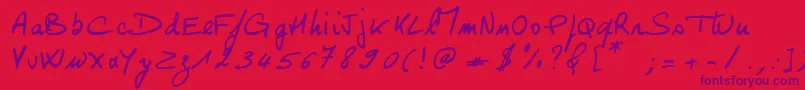 Georges Font – Purple Fonts on Red Background