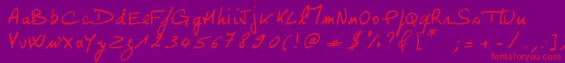 Georges Font – Red Fonts on Purple Background