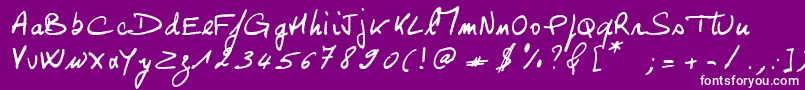 Georges Font – White Fonts on Purple Background