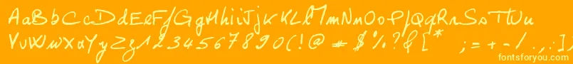 Georges Font – Yellow Fonts on Orange Background