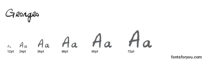 Georges Font Sizes